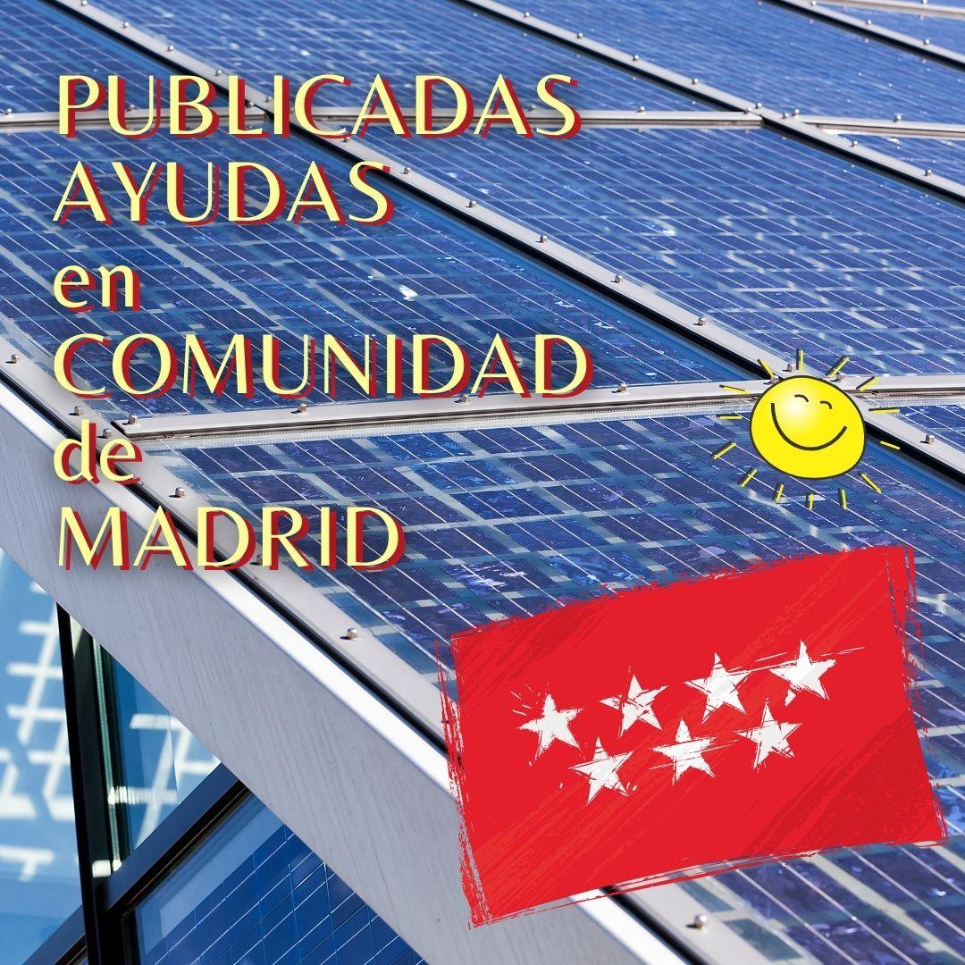 Publicadas las ayudas para instalaciones fotovoltaicas en la Comunidad de Madrid